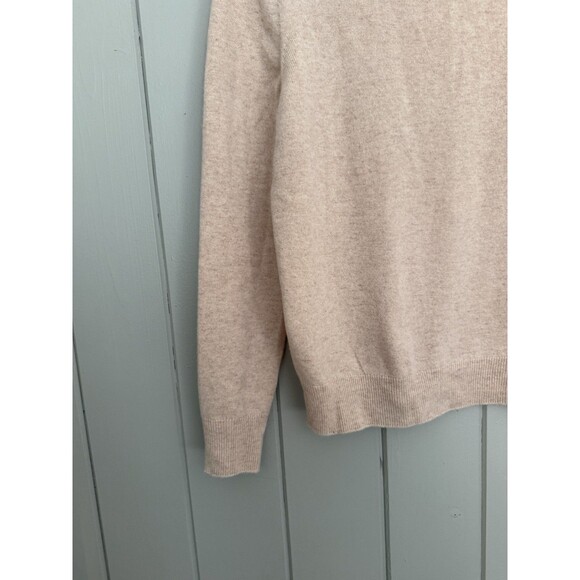 Goelia Sweater US 6 Seamless Soft Woolen Mock Neck 100% Wool Light Beige NWOT - Picture 4 of 8